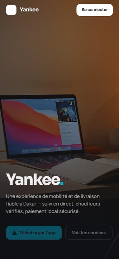 Aperçu mobile du site Yankee